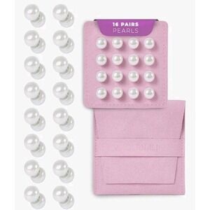 Pearl Veil Weights - 16 Pairs of Magnetic Bridal Veil Weights - White Pearl